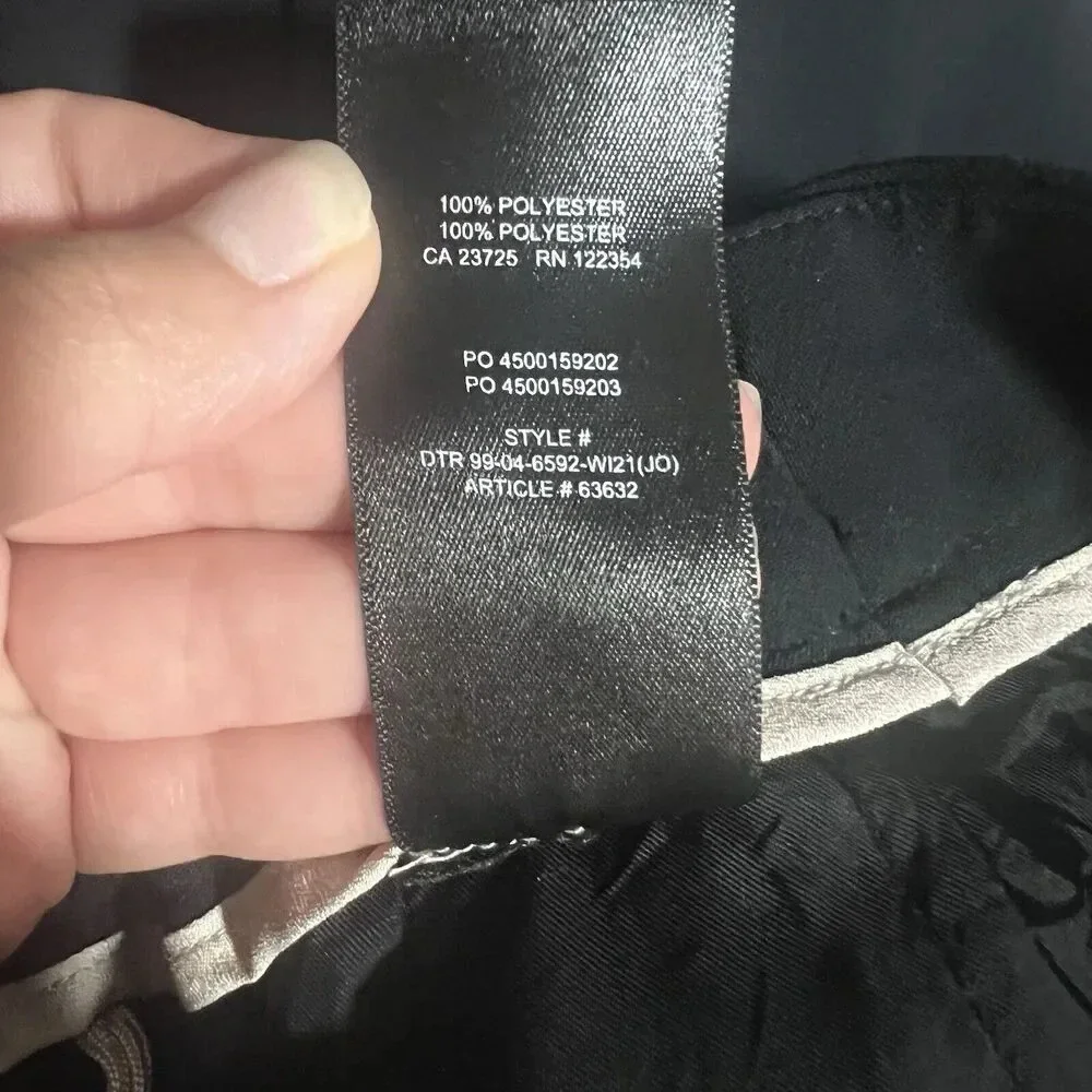 Aritzia Wilfred Darontal Elastic Waist Career Wear Trouser Pants Black 6 *Flaw